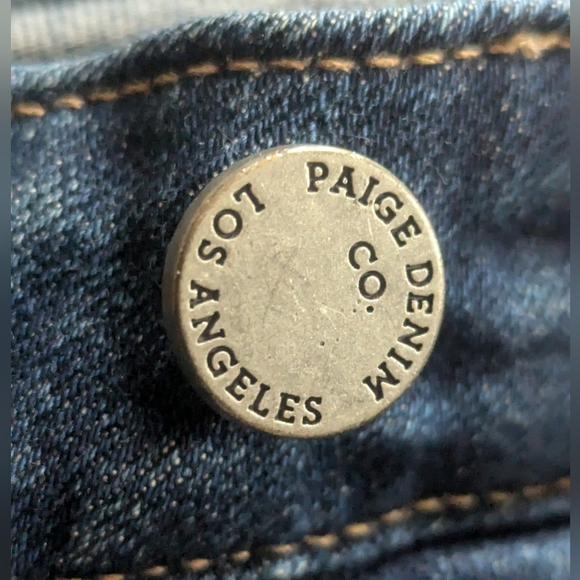 Designer PAIGE Dark Wash Verdugo Ankle Skinny Jeans W/Zippered Side Ankles Sz 28 - Picture 5 of 16